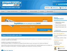 Tablet Screenshot of plaquedimmat.com